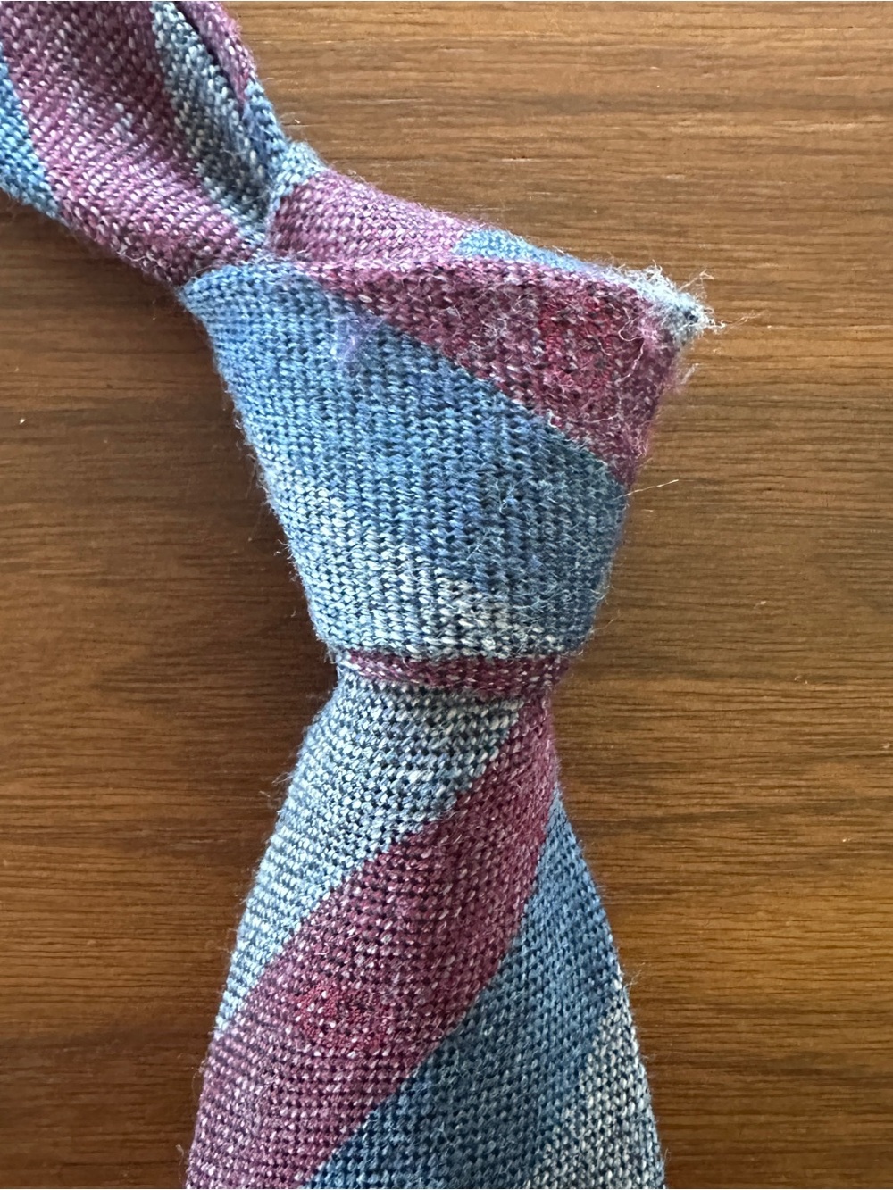 Gucci Blue and Burgundy Diagonal Stripe Men's Tie